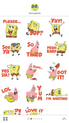 Screenshot 1 Emoticonos de Bob Esponja iphone