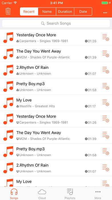 Music Cloud - Songs Player for GoogleDrive,Dropboxのおすすめ画像4