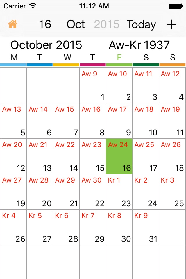Auspi Calendar screenshot 2