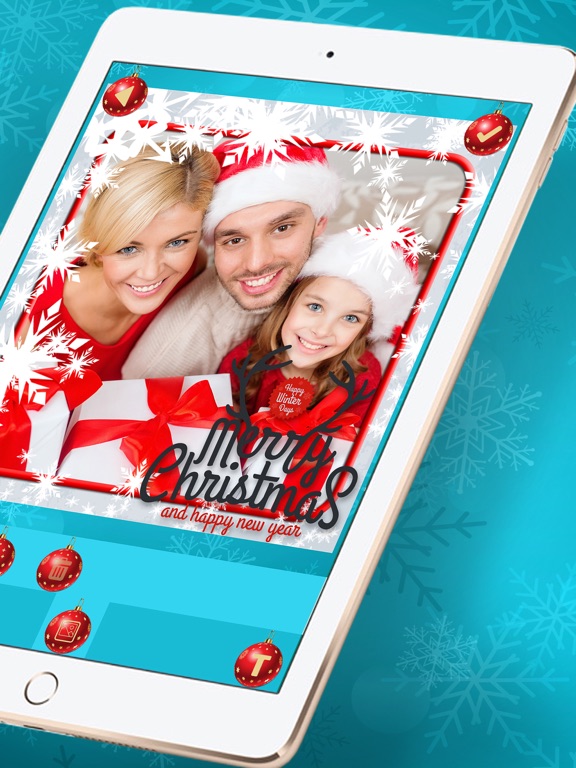 Christmas Photo Frames – Best Xmas Picture Editor iPad screenshot 1 - Lifestyle app