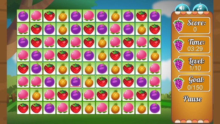 Fruit-flip game memory brain trainer