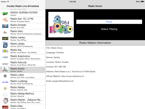 Screenshot #6 pour Croatia Radio Live Player (Hrvatska / hrvatski)