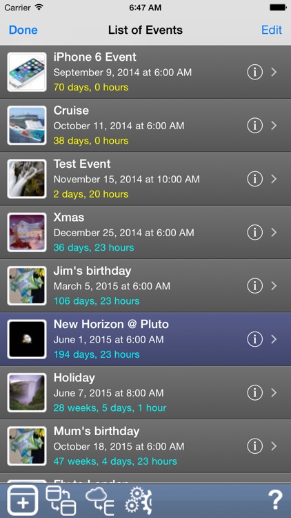 Countdown to an Event