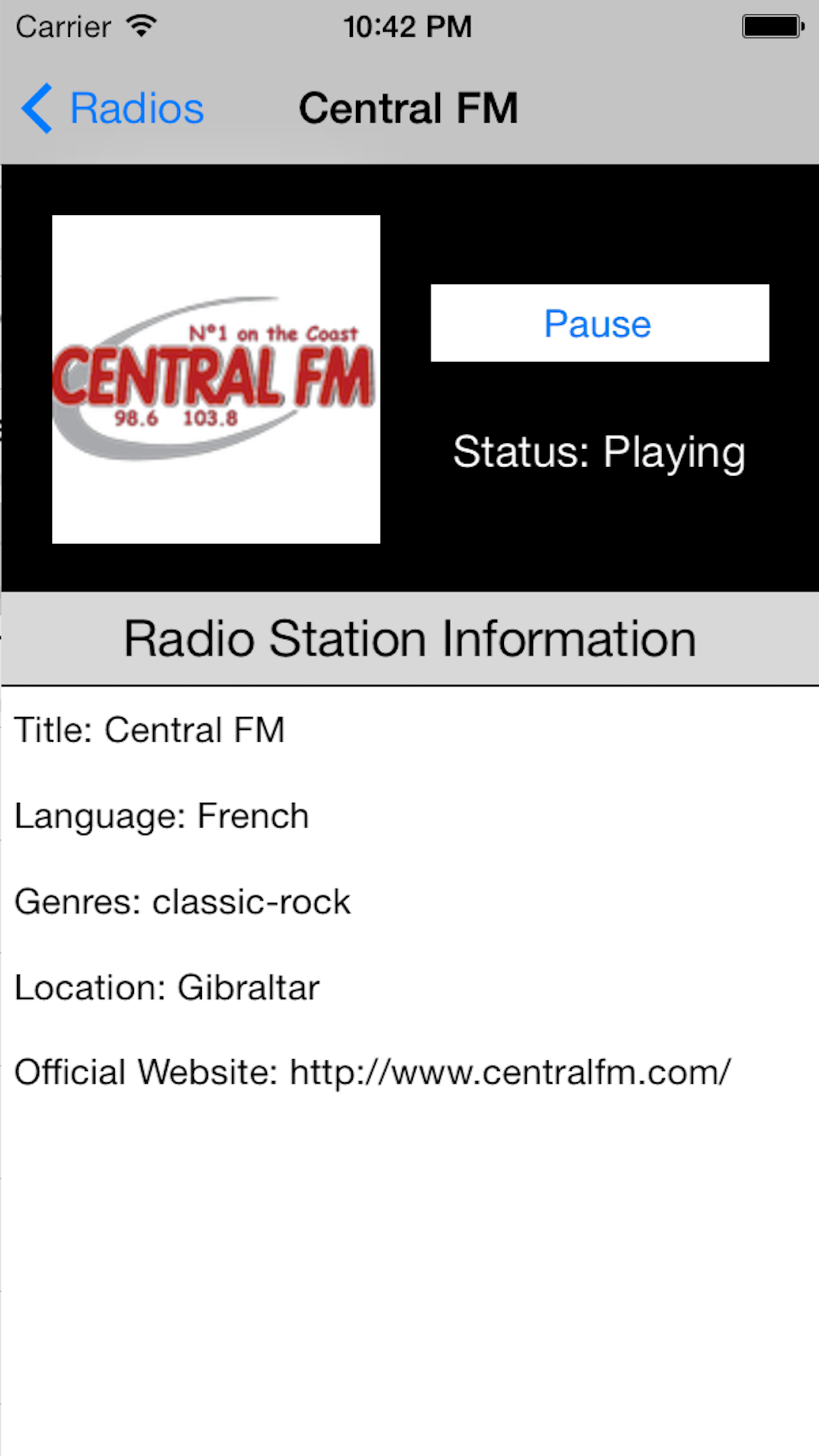 Gibraltar Radio Live Player