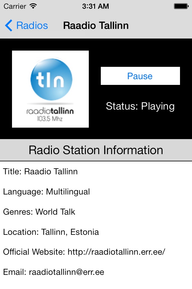 Estonia Radio Live Player (Eesti Raadio/Estonian) screenshot 4