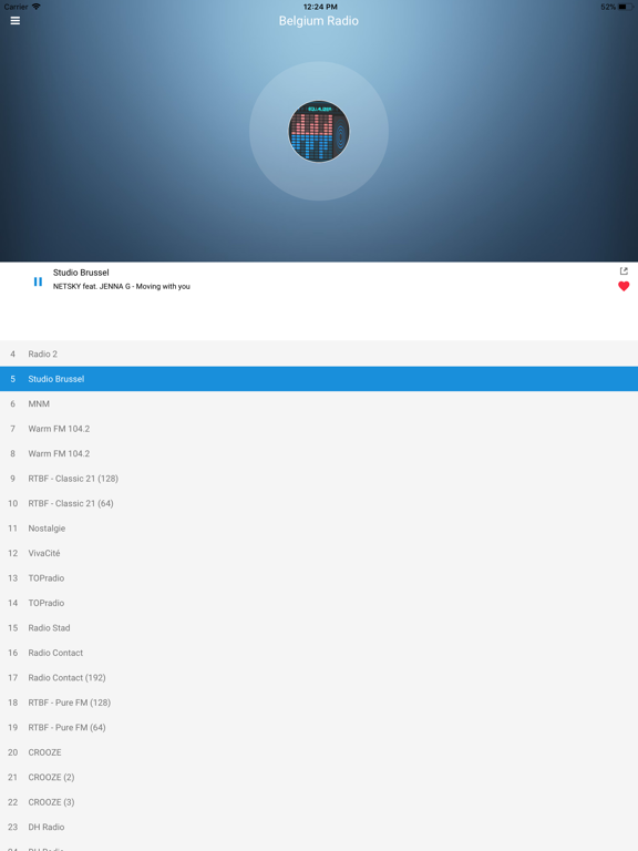 Belgium Radio Station: Belgian iPad screenshot 4 - Music app