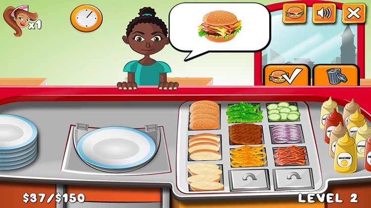 Burger Rush cooking Dash - Burger shop food games!