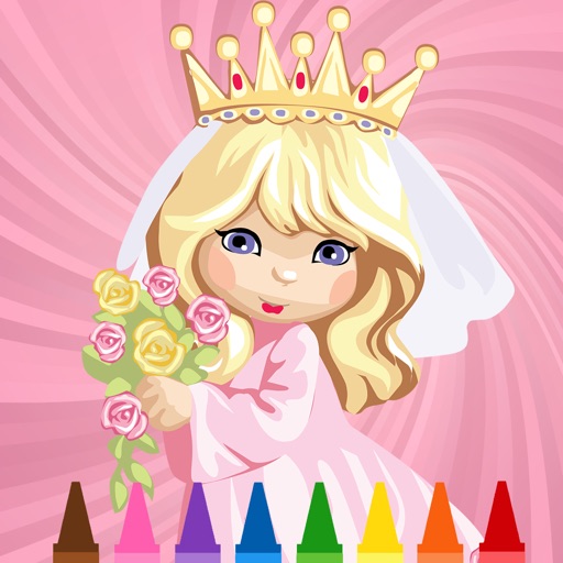 The Little Princess Coloring Pages For Girls Icon