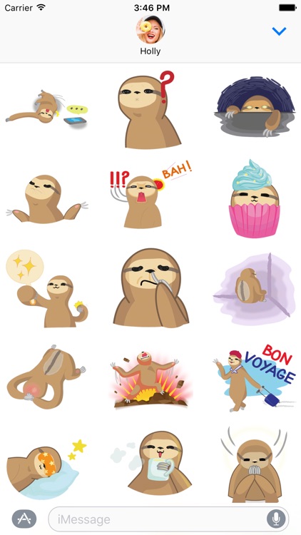 Andy the Sloth - Lazy Stickers for iMessage