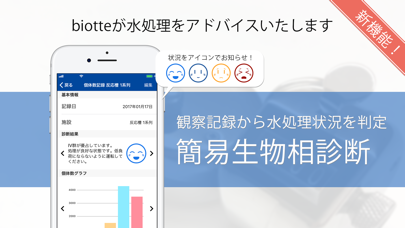 生物相診断アプリbiotte のスクリーンショット