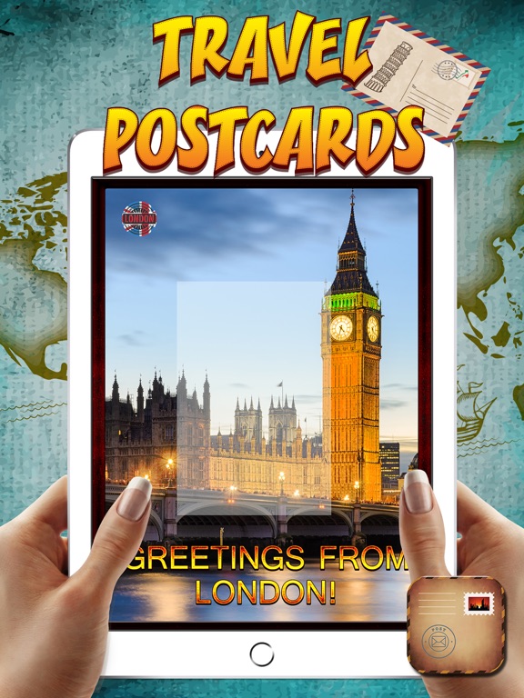Screenshot #5 pour Cartes postales de voyage - Belles salutations e-carte avec des photos de monuments célèbres du monde