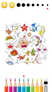 Sea Animals Coloring Pages for Preschool and Kindergarten HD Free screenshot #1 for iPhone