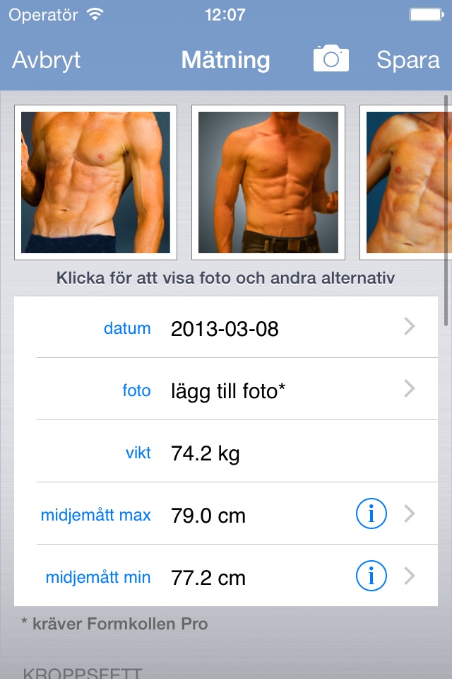 BOD Keeper Free - Body Fat Calculator & Tracker screenshot 3