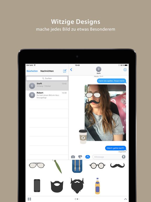 Screenshot #6 pour Hipster Sticker Pack - iMessage