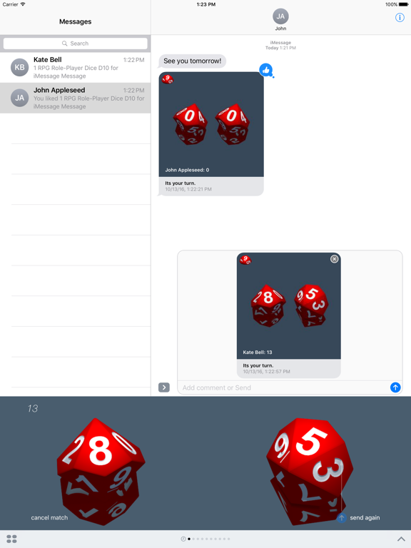 RPG D10 Role-Player Dice for iMessage