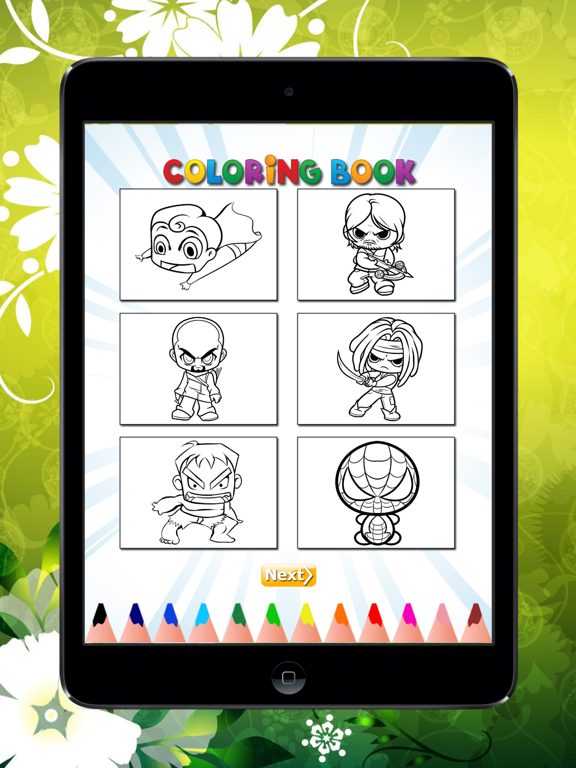 Superhero Coloring Book HD: Paint Heroes for Kids iPad screenshot