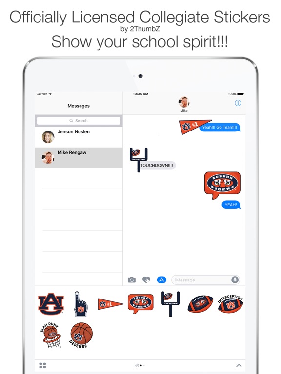 Screenshot #4 pour Auburn University Stickers for iMessage