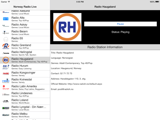 Screenshot #4 pour Norway Radio Live Player (Norge / Noreg / Norsk)