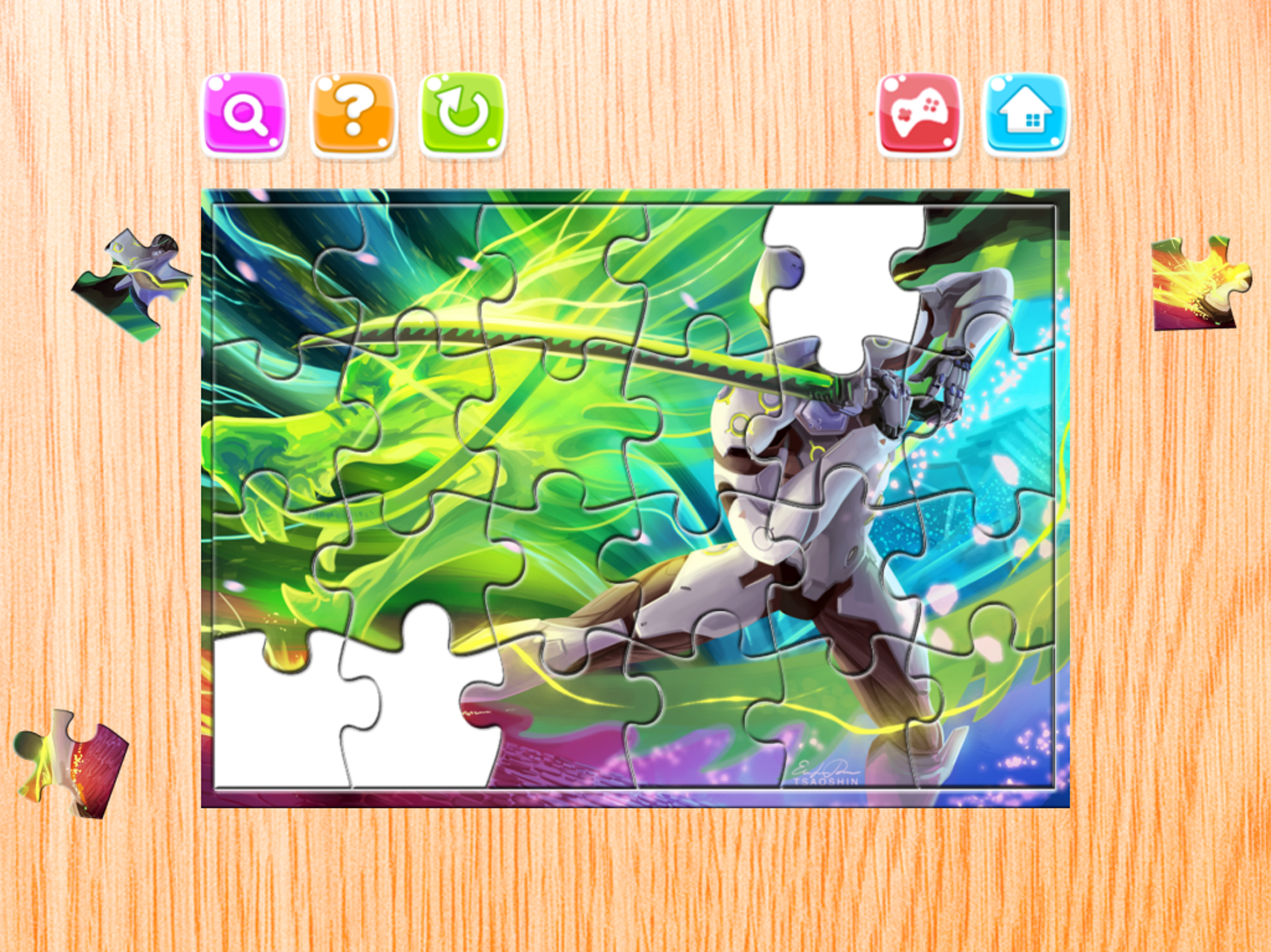 Cartoon Jigsaw Puzzles Box for Overwatch Heroes