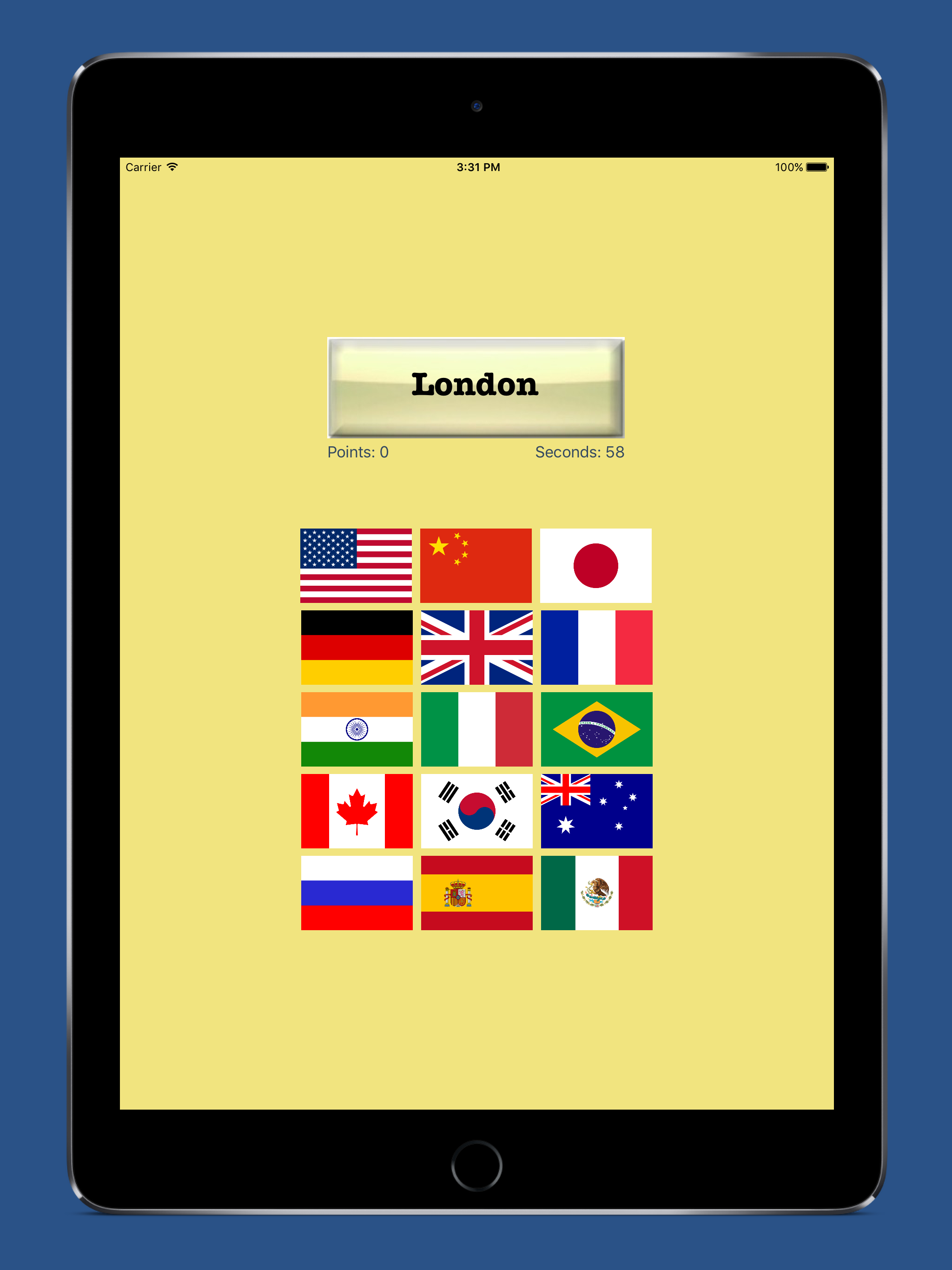 World Capitals Game