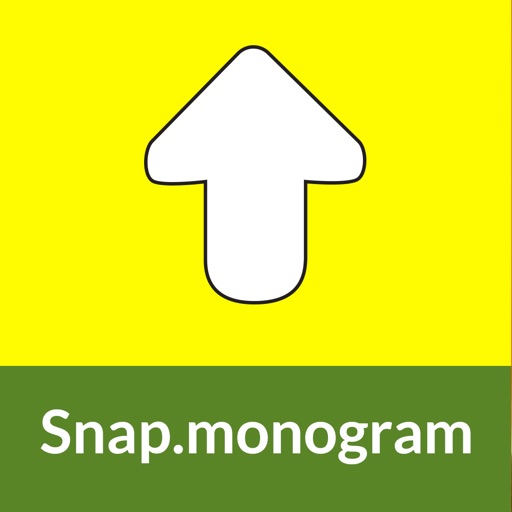 Snap.monogram™ Upload for Snap.chat- The Up.loader icon