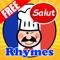 This Free Famous and Classic French Nursery Rhymes book is really a great collection of classic nursery rhymes list for example humpty dumpty nursery rhyme, abc nursery rhyme, bingo nursery rhyme, old nursery rhymes and even love rhymes with lyrics and audio sound which is a big help to build Oral Language Facility for kids