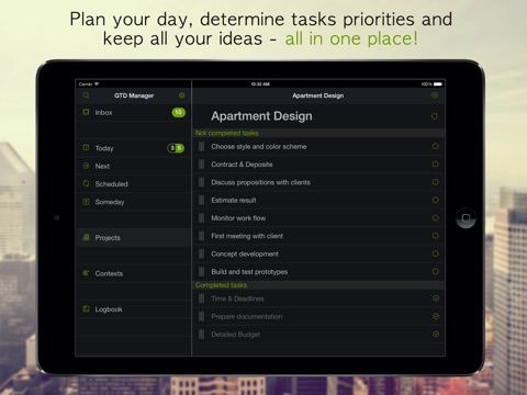 GTD Manager for iPad screenshot 2