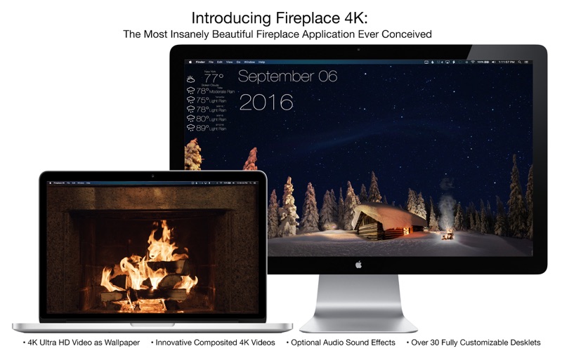 fireplace 4k - live wallpaper iphone screenshot 1
