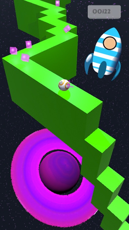 Classic ZigZag - Endless Runner Space Wall Ball