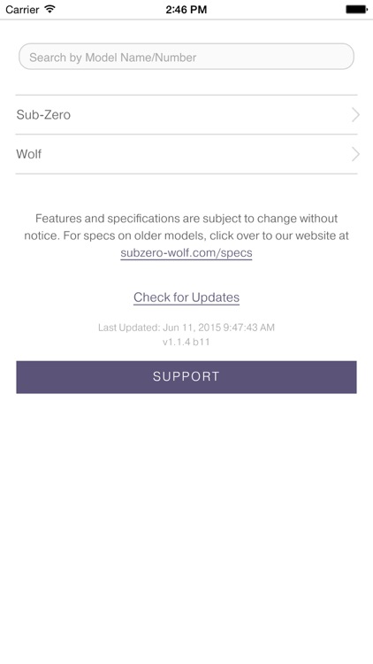 Sub-Zero and Wolf Spec App