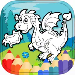 Dragon Dinosaur Coloring Book HD app icon