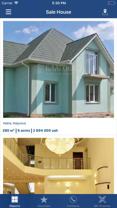 «Blagovist» Real Estate Agency app screenshot