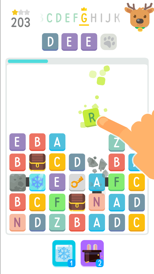 #2. Wordycat (iOS) 由: Indigo Bunting