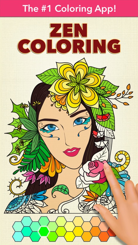 Zen Coloring Book for Adults - zen-coloring-book-app-floral-design