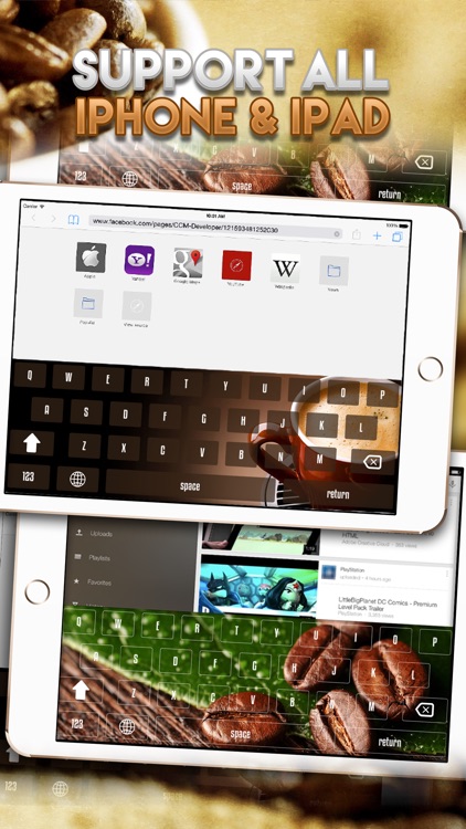 Keyboard – Coffee Color : Custom & Wallpapers Keyboard Themes in Love a Cup Cafe Break Collection