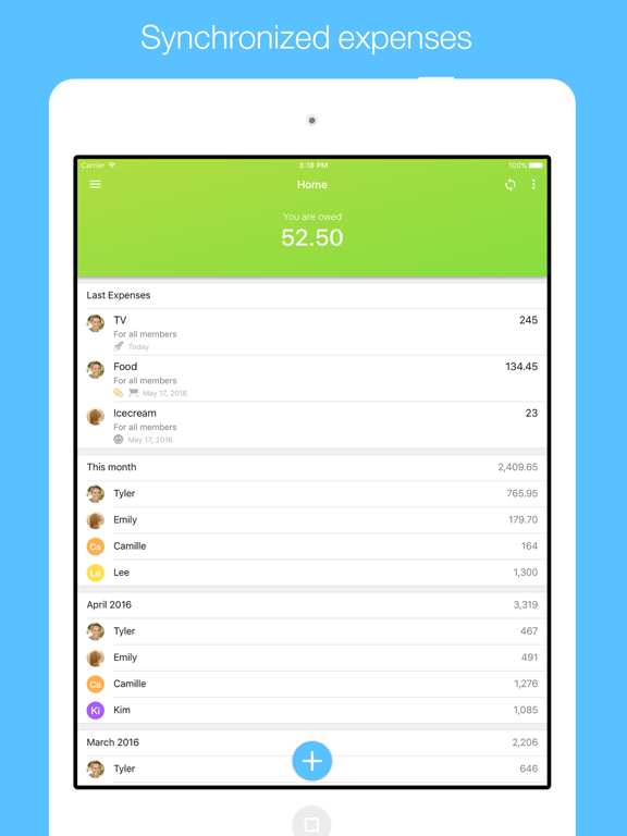 Cospender - Split Expenses iPad screenshot 1 - Finance app