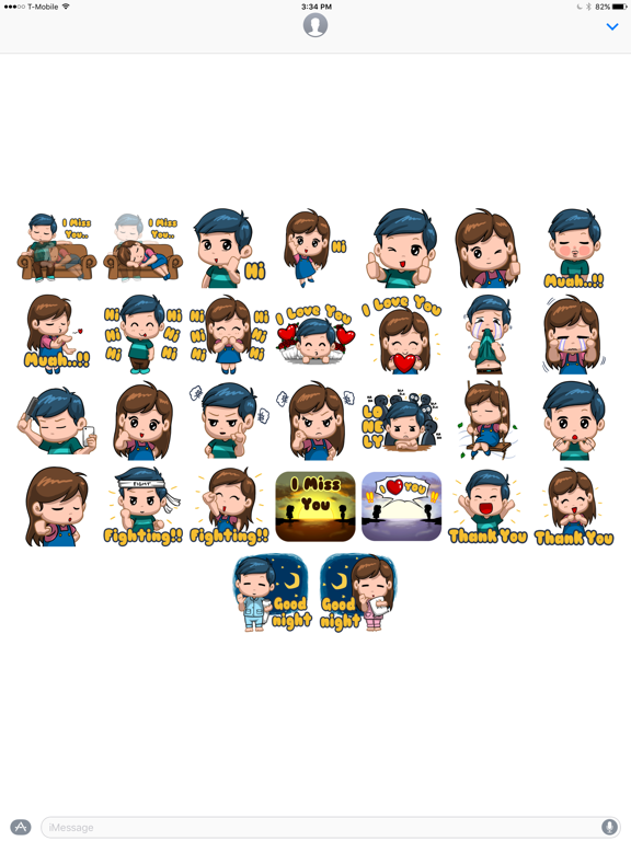 Screenshot #4 pour LDR Couple Story stickers by EdSants