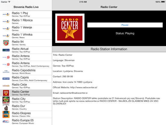 Screenshot #5 pour Slovenia Radio Live Player (Slovene or Slovenian / slovenski jezik or slovenščina / Slovenija)