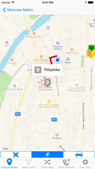 Screenshot von Moskau U-Bahn auf dem iPhone 3