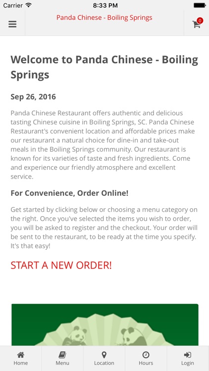 Panda Chinese - Boiling Spring