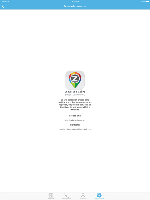 Zapotlán Directorio Móvil iPad screenshot