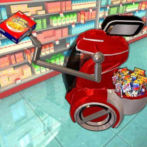 Futuristic Robot Shopping Cart icon