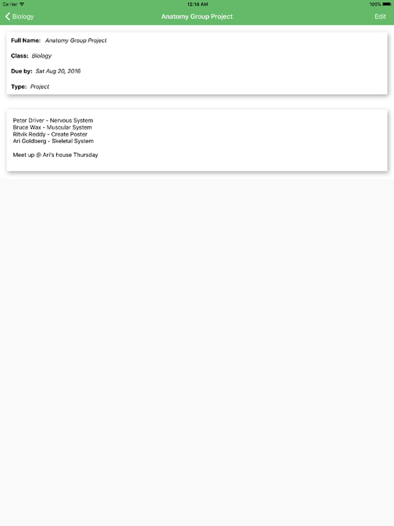 Egenda - Homework Manager iPad screenshot 5 - Education app