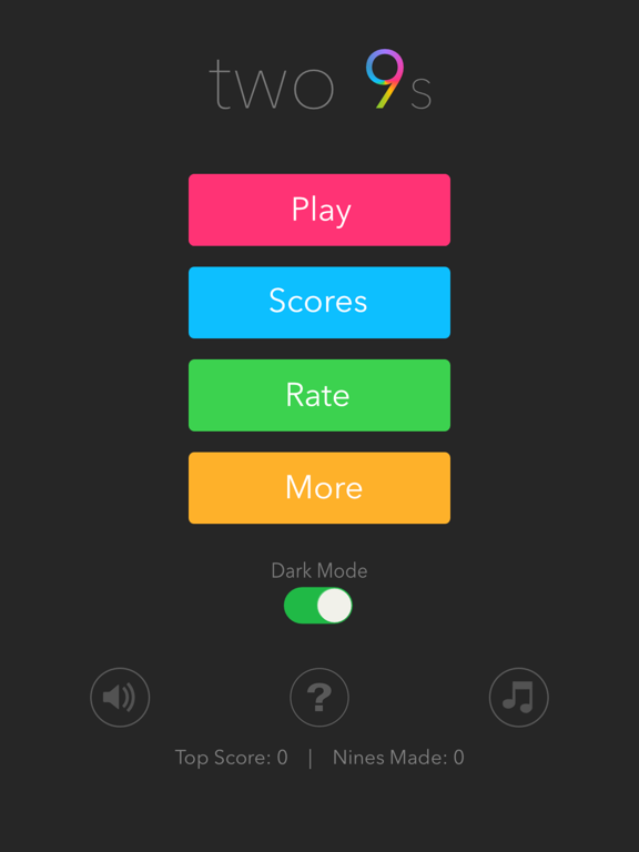 Two 9s - merge numbers puzzle iPad screenshot