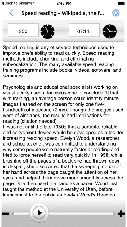 Skimmer - Speed Reading screenshot-0