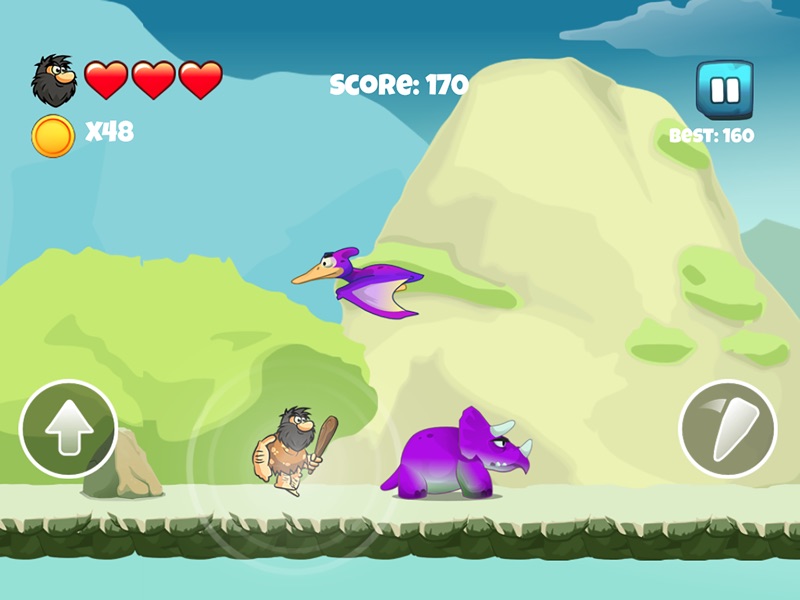 Dinosaur vs Caveman - Dino Hunting Games for Kids screenshot 8