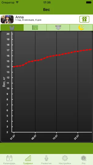 Скриншот WomanLog Baby календарь на iPhone 3