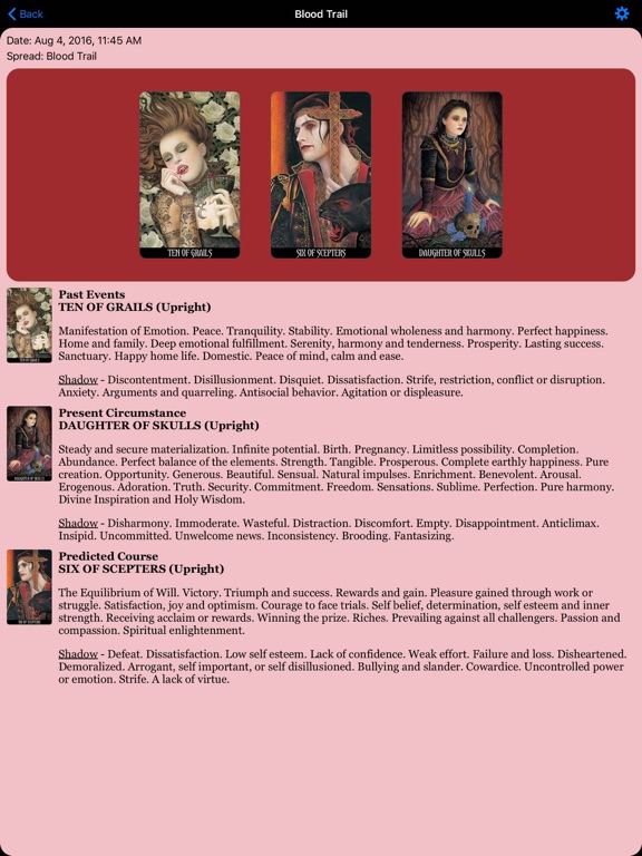 The Tarot of Vampyres iPad screenshot 4 - Entertainment app