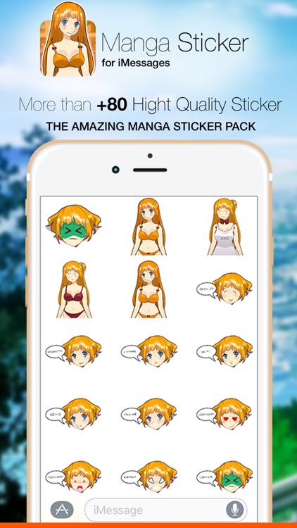 Manga Girly Stickers Pack for iMessage screenshot-3