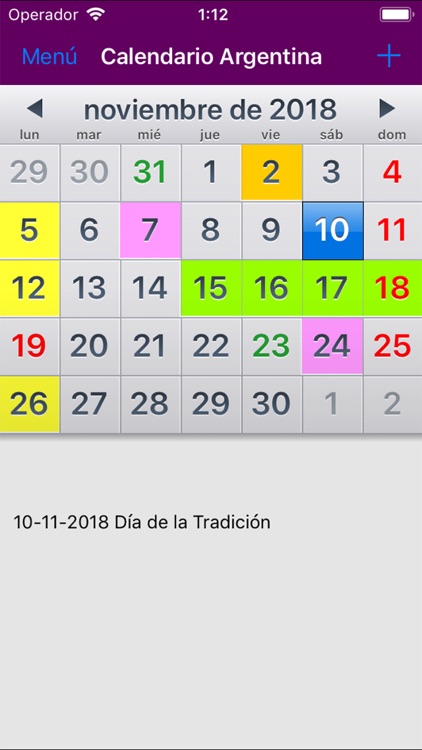 Calendario 2019 Argentina by Rhappsody Technologies
